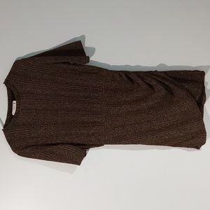 MANGO Dress.‎ NWT. Size M. Black with Gold.